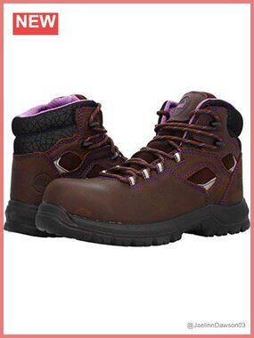 Women's Lace-Up Composite Toe Work Boots EH Rated Slip Resistant